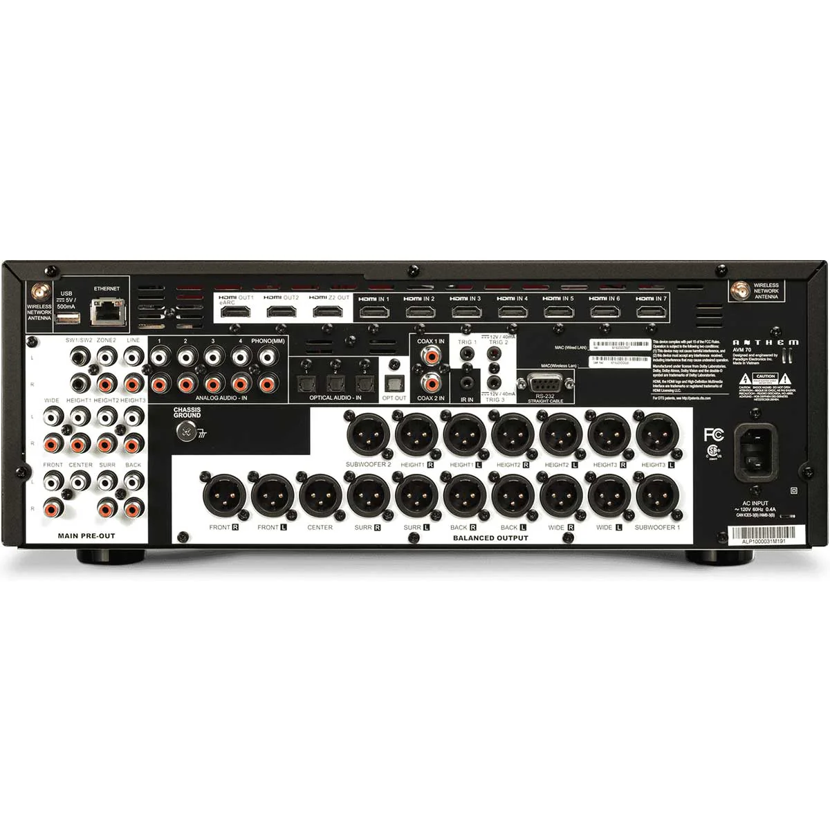 Anthem AVM 70 15.2 A/V Pre-Amplifier/Processor with Dolby Atmos, DTS:X and IMAX Enhanced. Includes ARC - Image 5