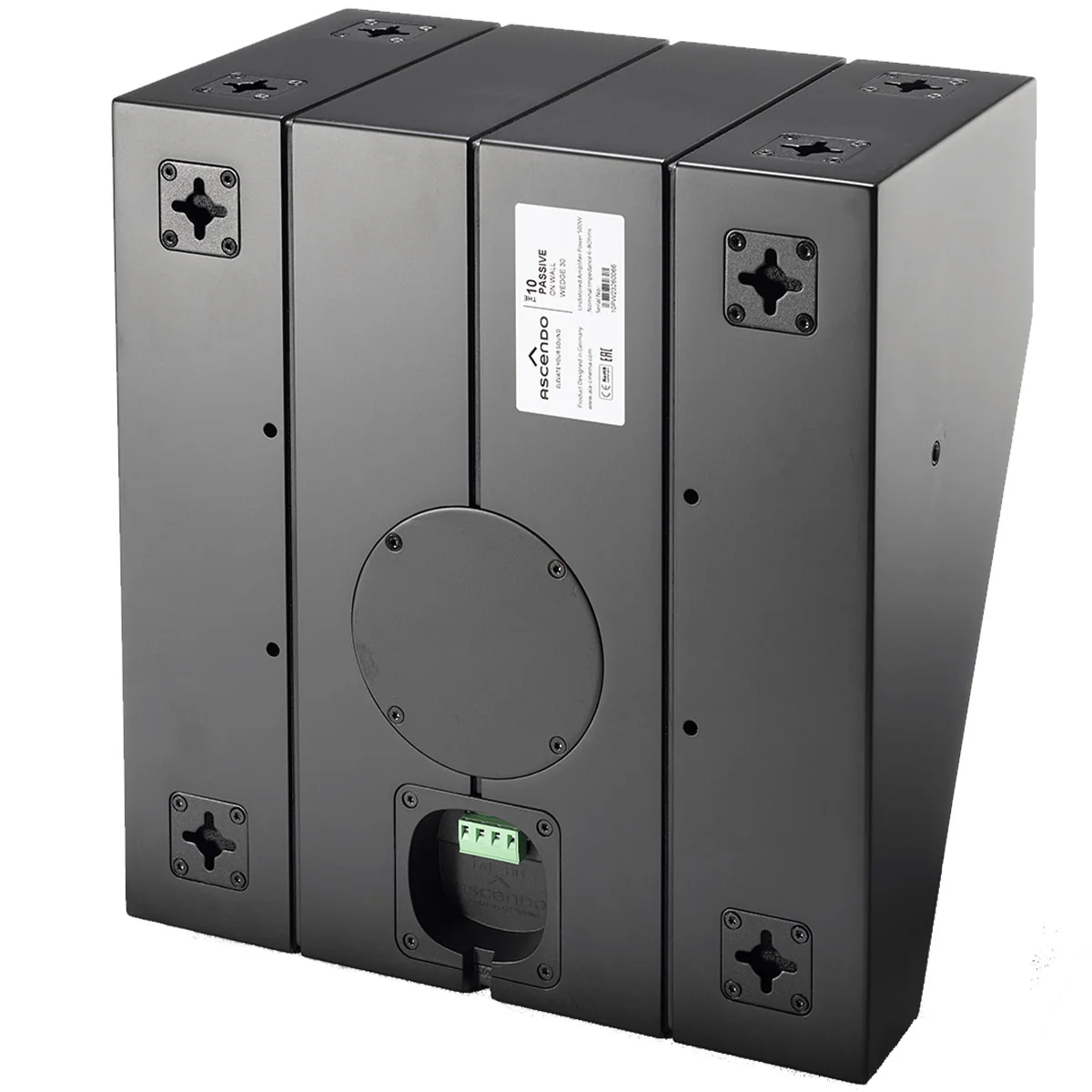 Ascendo Audio The10 Passive Wedge On-Wall Loudspeaker - Black/Black Grille - Each - Image 3