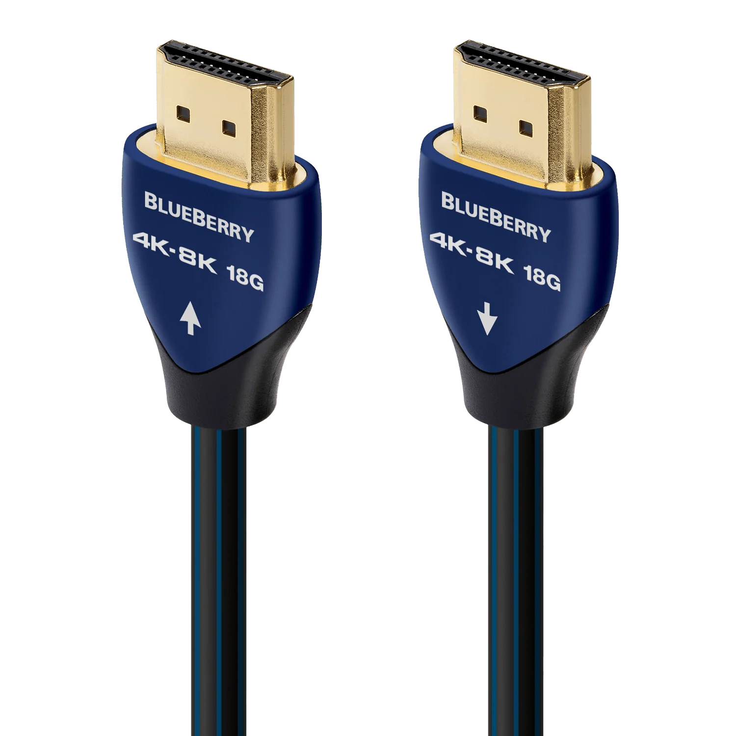 AudioQuest Blueberry 18 i-Pack 2.1 HDMI Cable - 4K/8K Ultra HD, In-Wall Rated, High-Speed, 18Gbps, HDR, eARC - Installer 5-Pack