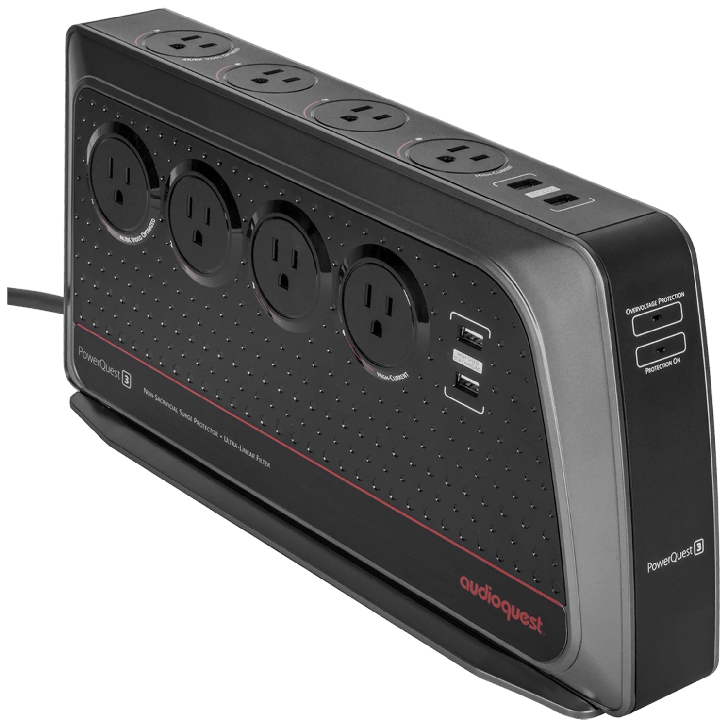 AudioQuest PowerQuest 3 8-Outlet Power Conditioner & Non-Sacrificial Surge Protector