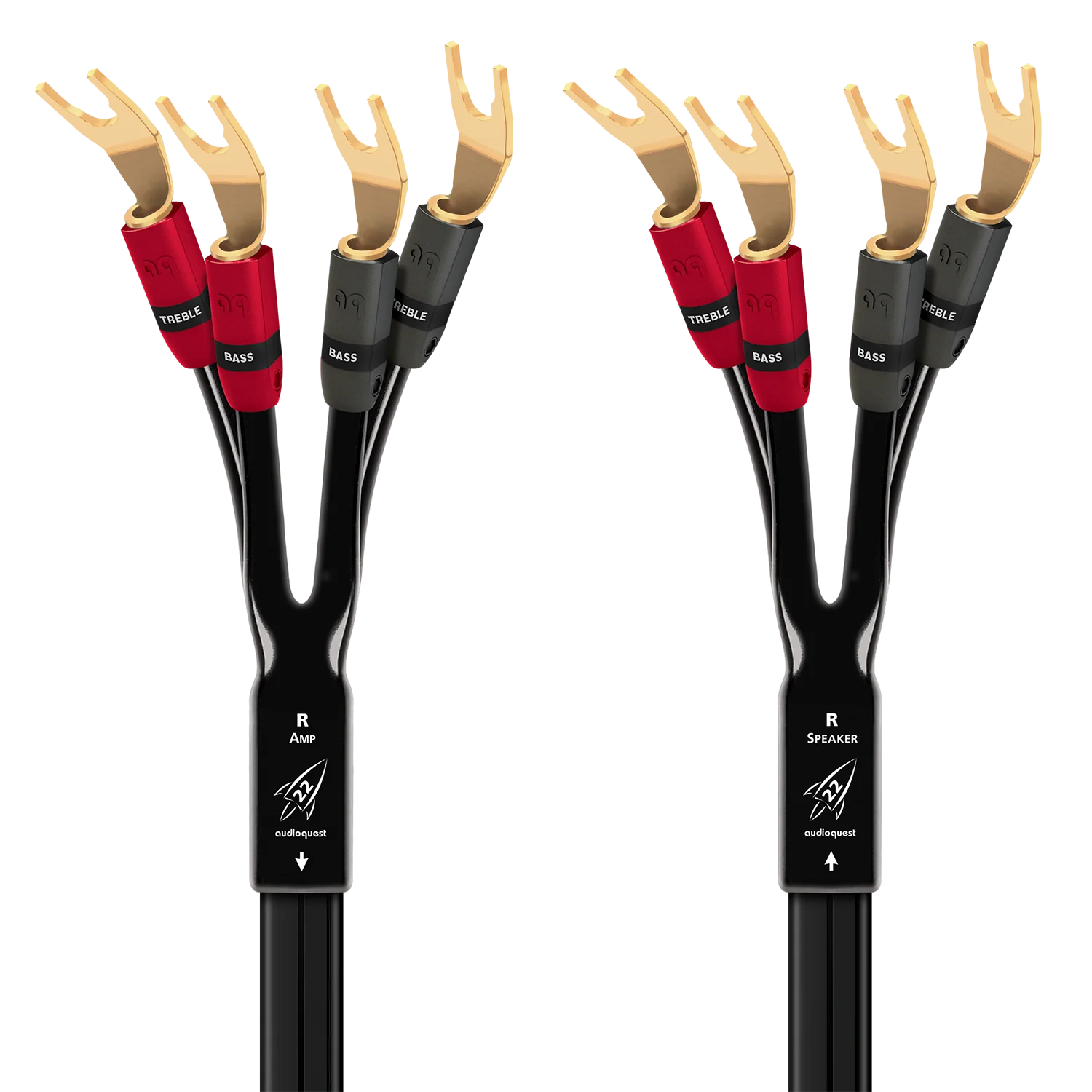 AudioQuest Rocket 22 Single BiAmp Speaker Cable w/ SureGrip 300 Connectors