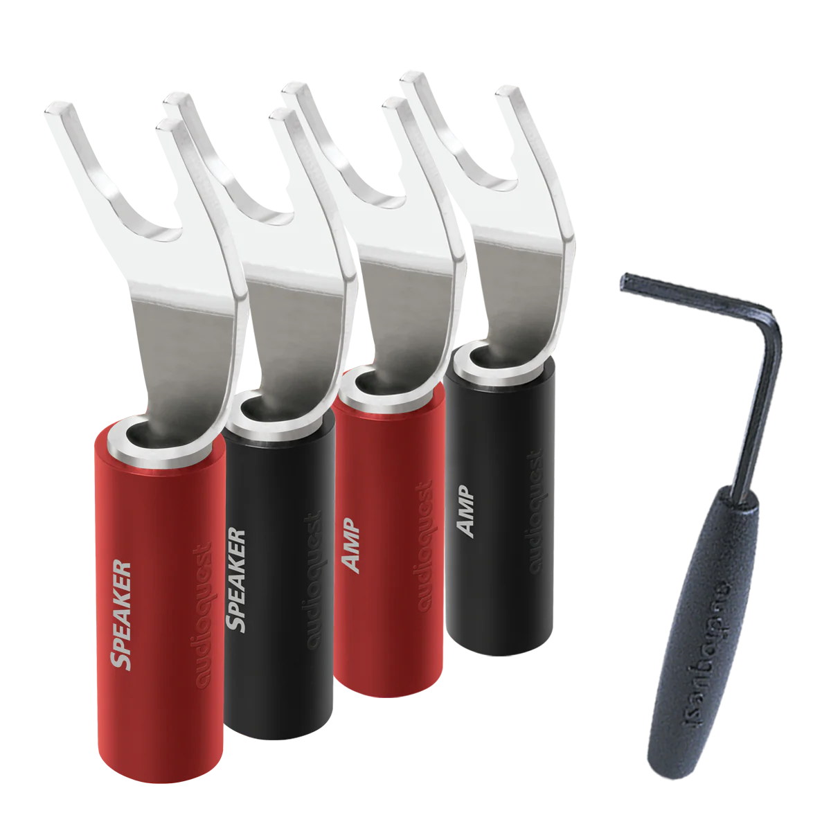 AudioQuest SureGrip® 100 Multi-Spade Speaker Connectors - Fits up to 9 AWG Speaker Cables - Image 2