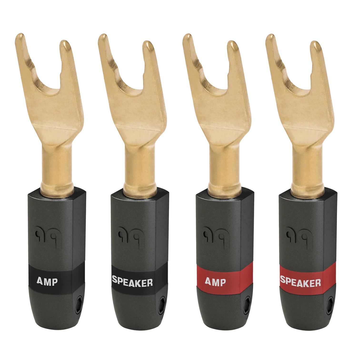 AudioQuest SureGrip® 300 Multi-Spade Speaker Connectors - Fits up to 9 AWG Speaker Cables