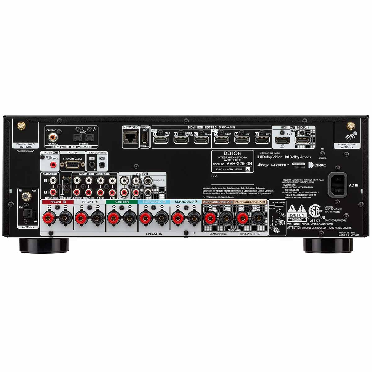 Denon AVR-S2900H 7.2-Channel AV Receiver - Image 5
