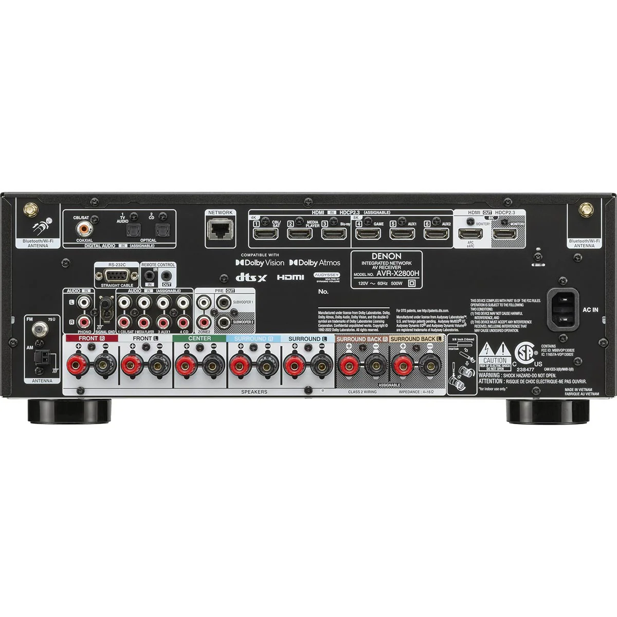 Denon AVR-X2800H 7.2-Channel Home Theater Receiver - Image 3