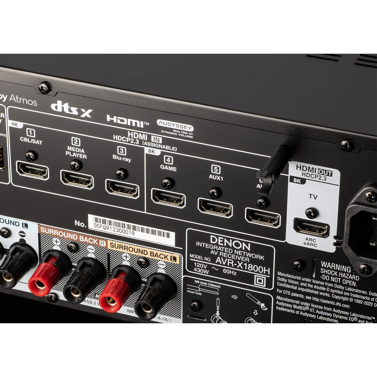 Denon OPEN BOX AVR-X1800H Home Theater Receiver - A Grade - Image 2