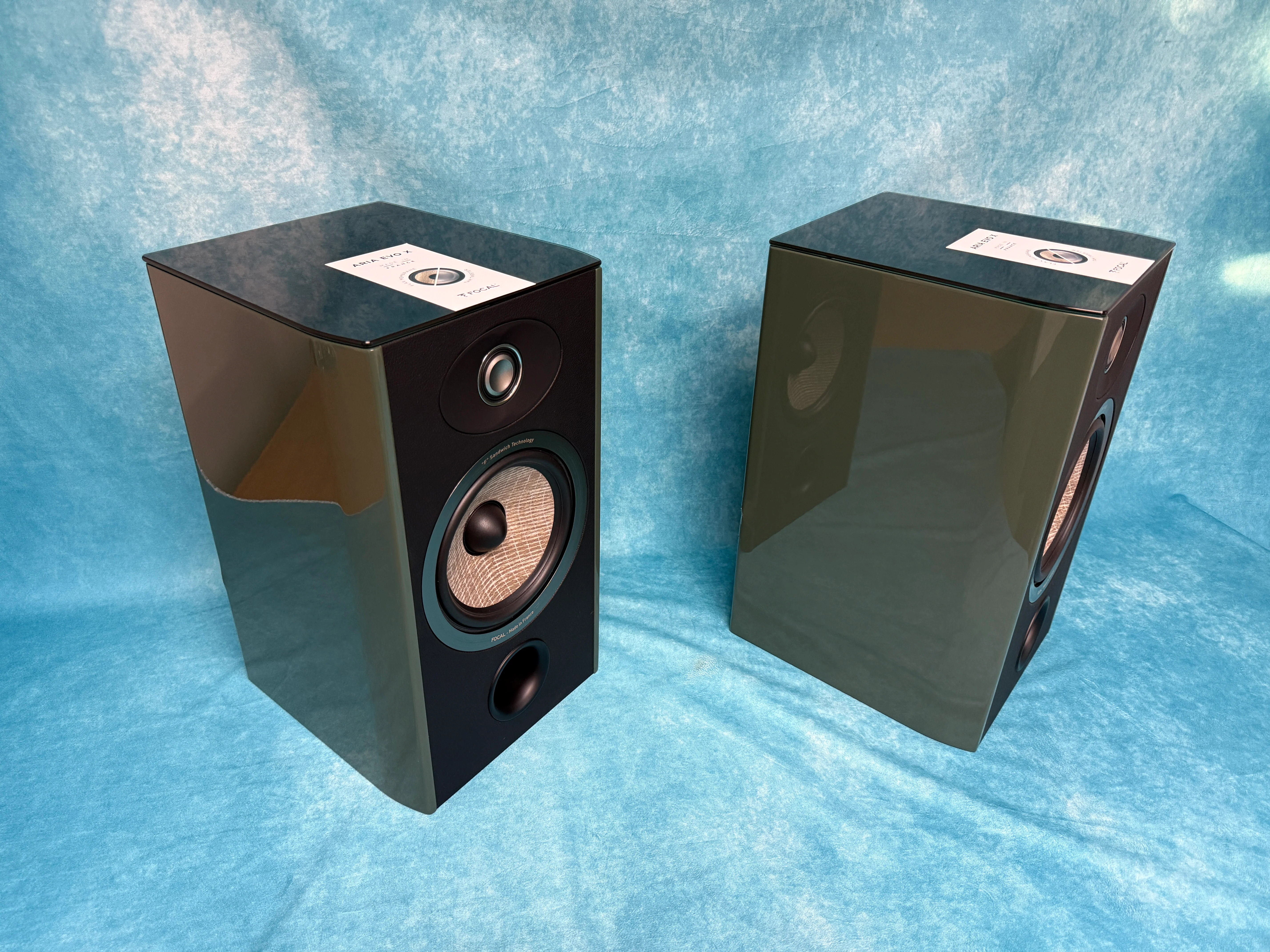 Focal OPEN BOX Aria Evo X No1 Bookshelf Loudspeaker - Moss Green High Gloss - Pair - C Grade - Image 2