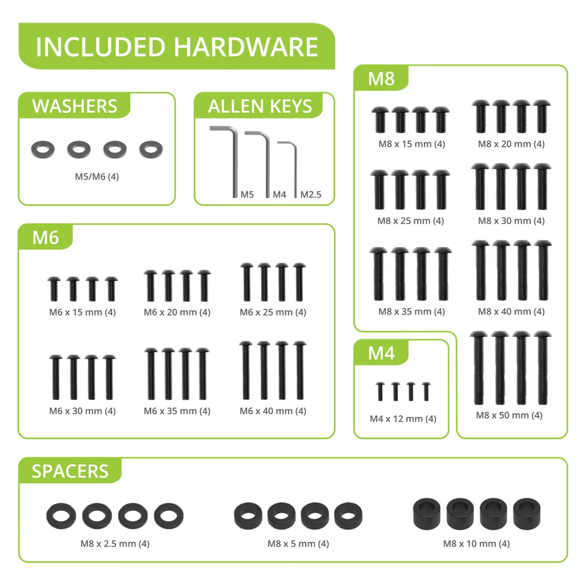 Kanto BOLT-KIT Universal TV Mounting Screw Set - Image 10
