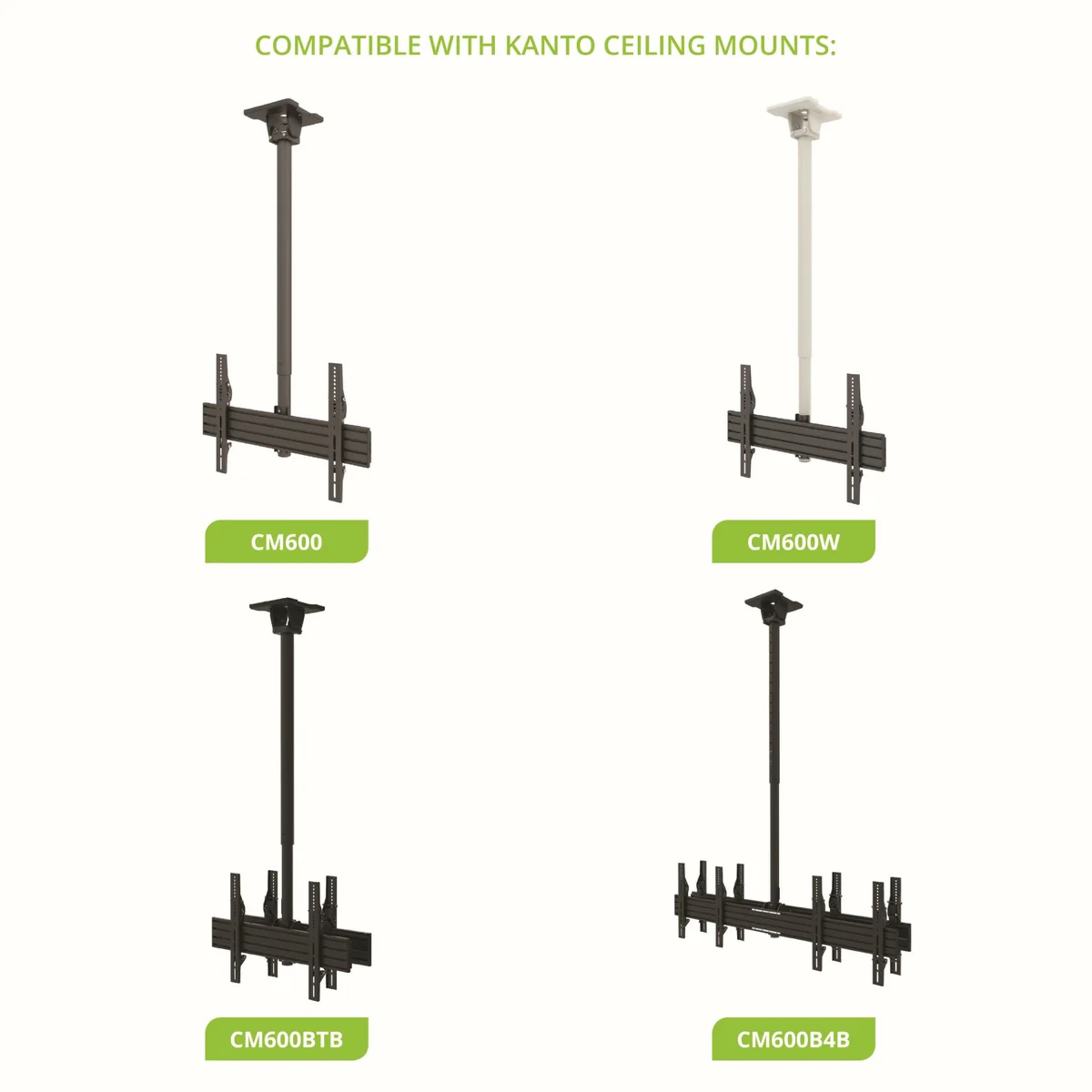 Kanto CM-EXT60 Extension for Indoor CM Series Hanging Ceiling TV Mounts, 60 cm - Image 4