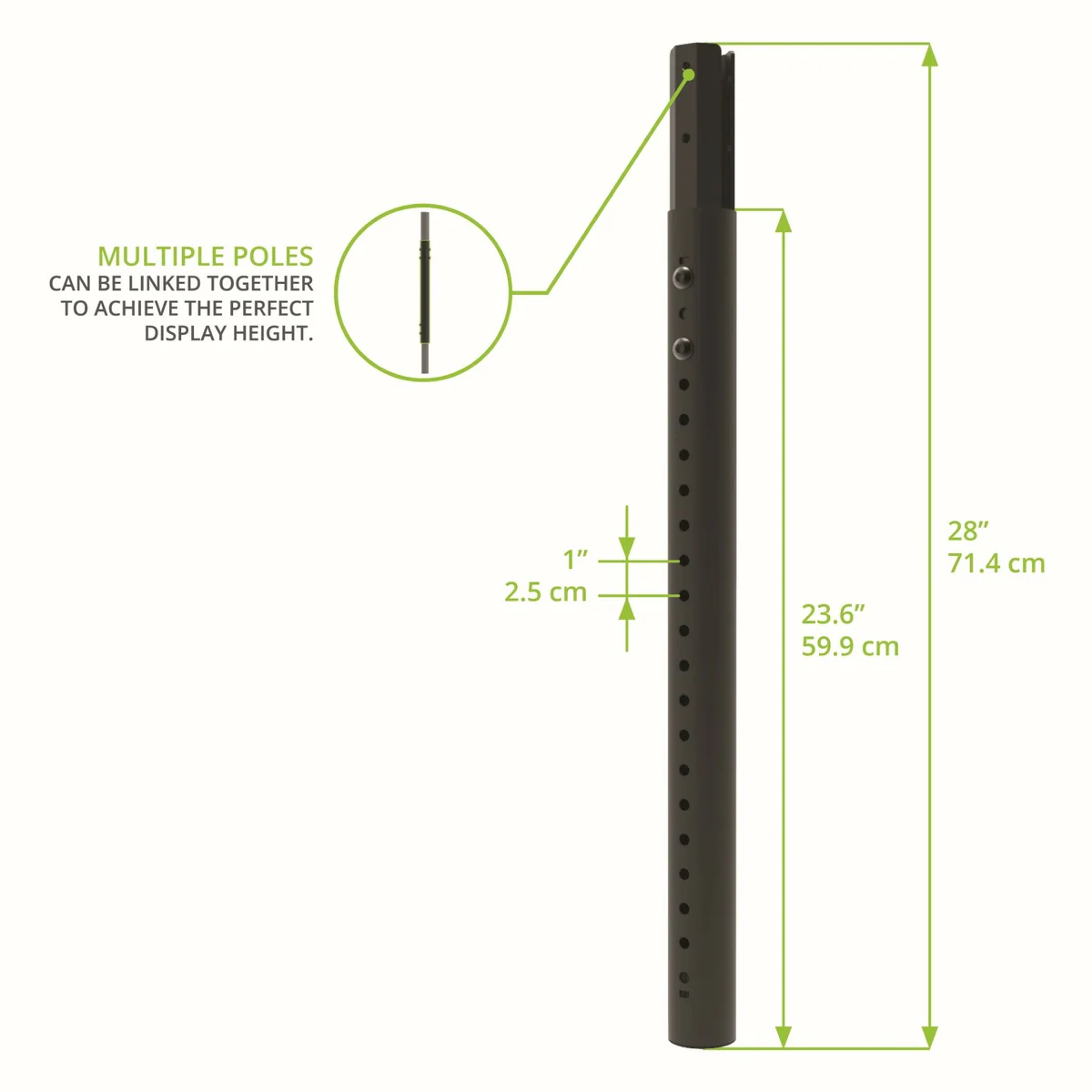 Kanto CM-EXT60 Extension for Indoor CM Series Hanging Ceiling TV Mounts, 60 cm - Image 8