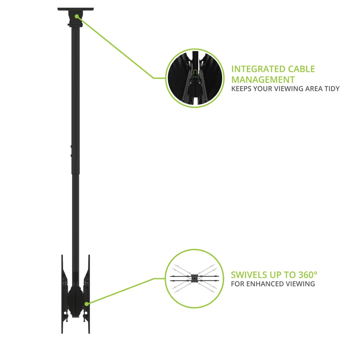 Kanto CM600B4B Back-to-Back Quad Screen TV Ceiling Mount for Four 40” to 45” TVs - Image 27