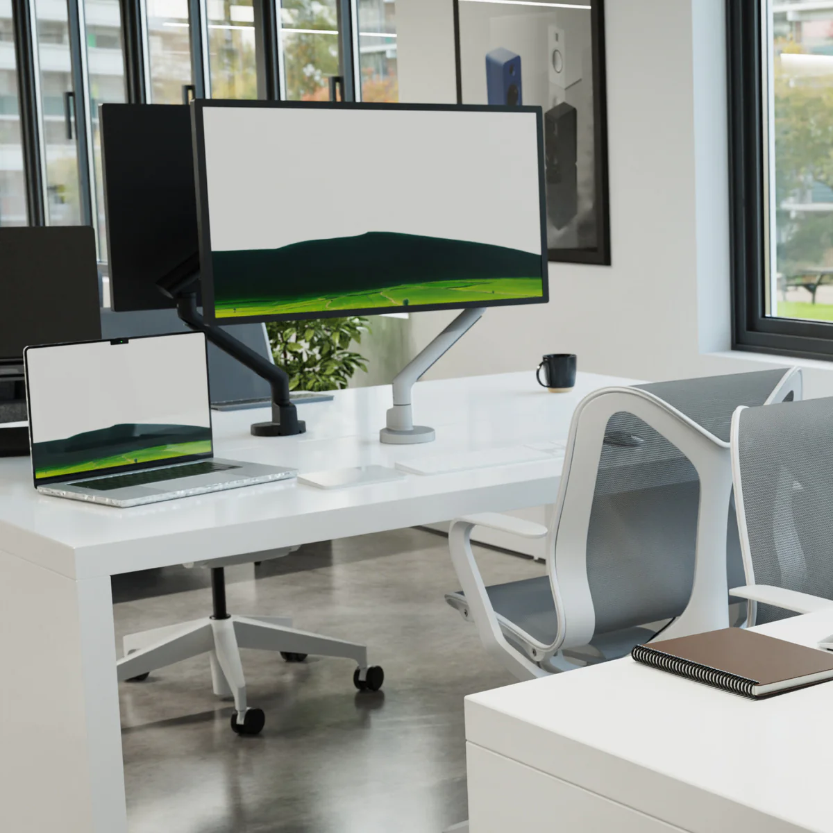 Kanto DM1 Single Monitor Desktop Mount for 17” - 40” Displays - Image 28