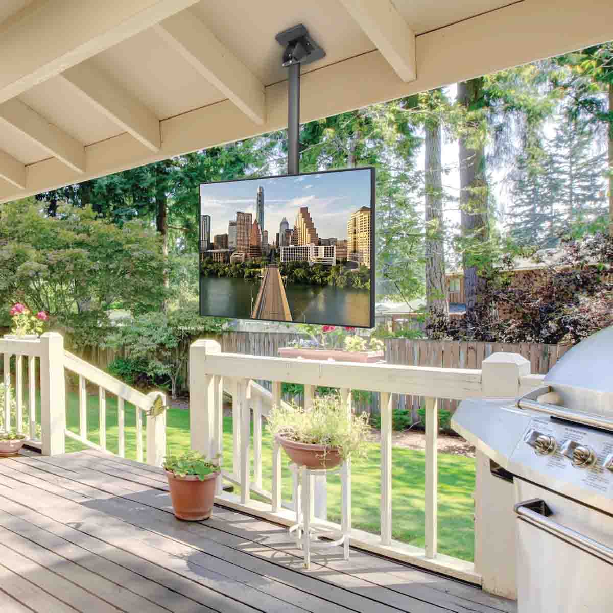 Kanto OPEN BOX CM600SG Stainless Steel Outdoor Ceiling TV Mount for 37" - 70" TVs - Black - B Grade - Image 3