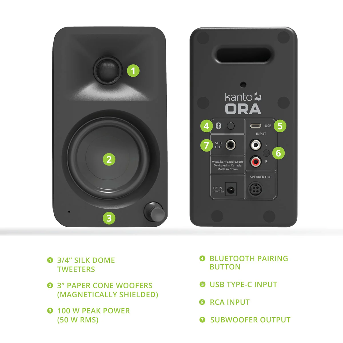 Kanto ORA Powered Reference Desktop Speakers - Pair - Image 10
