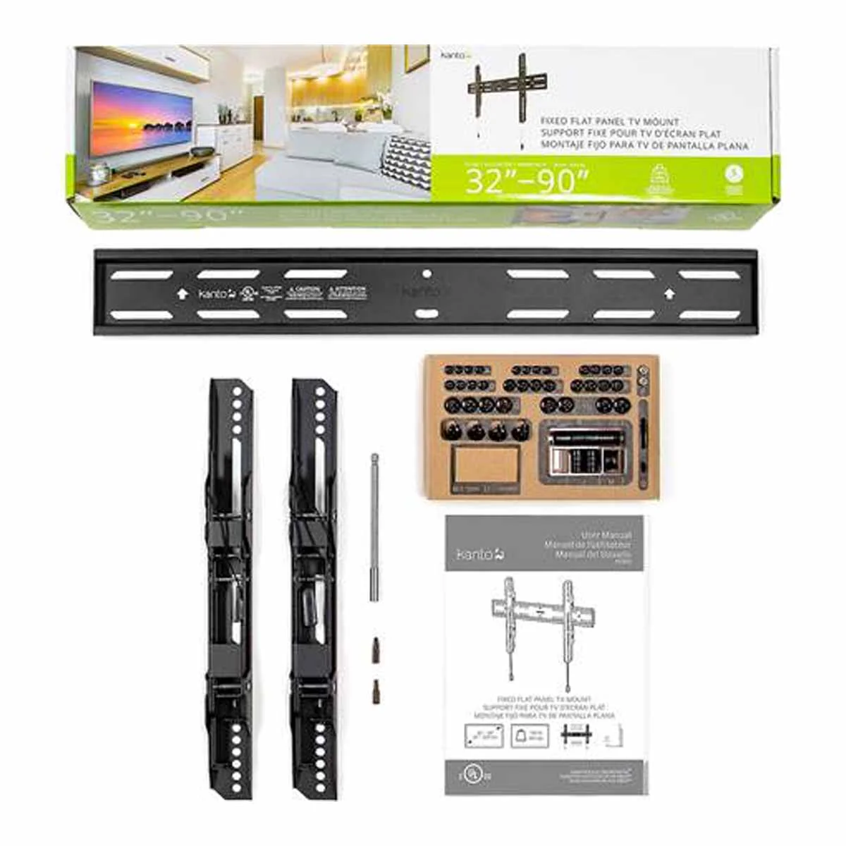 Kanto PF300 Fixed Low-profile TV Wall Mount for 32" - 90" TVs - Image 2