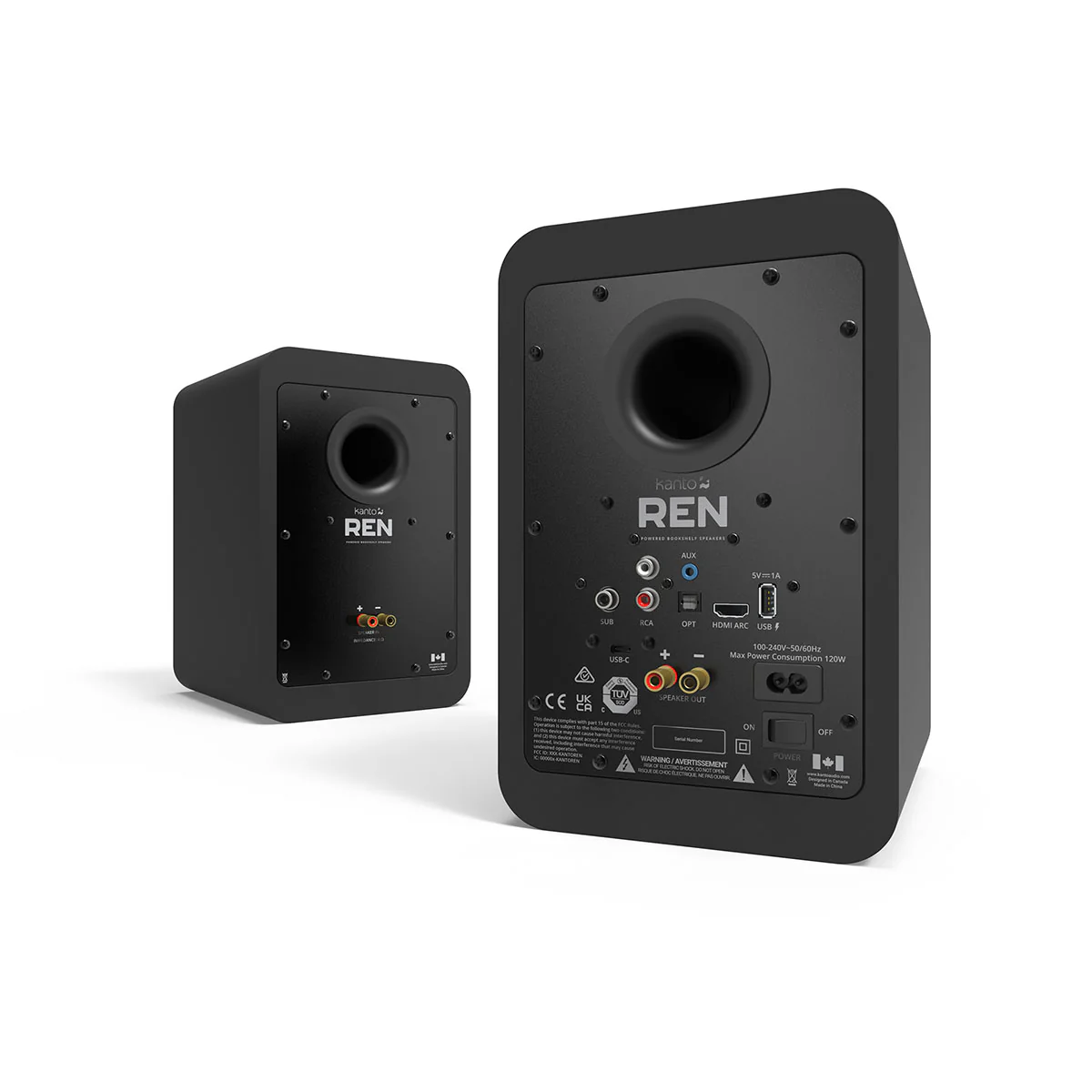 Kanto REN 200W Powered Bookshelf Speakers - Pair - Image 7