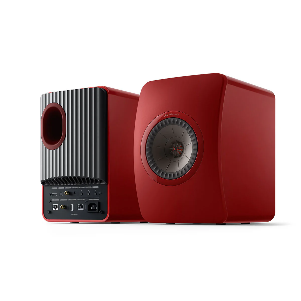 KEF OPEN BOX LS50 Wireless II High Resolution Music System - Crimson Red Special Edition - Pair - A Grade - Image 2