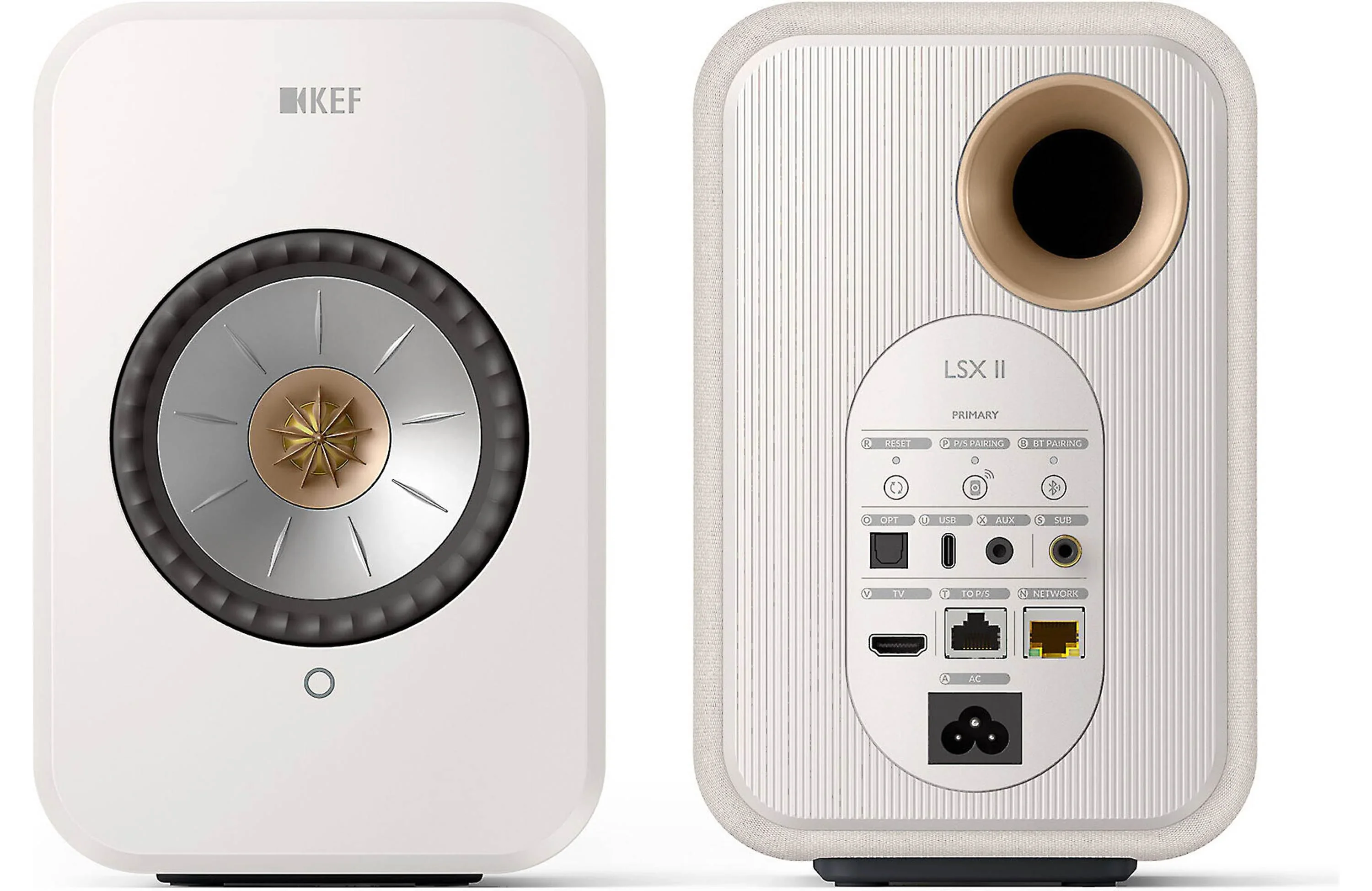 KEF OPEN BOX LSX II Wireless HiFi Speakers - Cotton White - Pair - B Grade - Image 2
