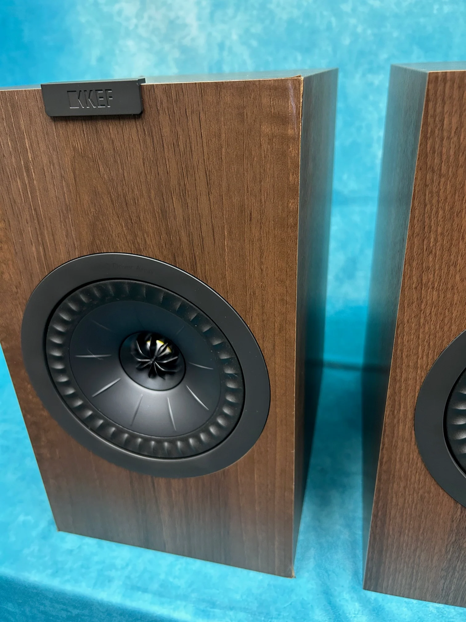 KEF OPEN BOX Q3 Meta Bookshelf w/Grille - Walnut - Pair - B Grade - Image 2