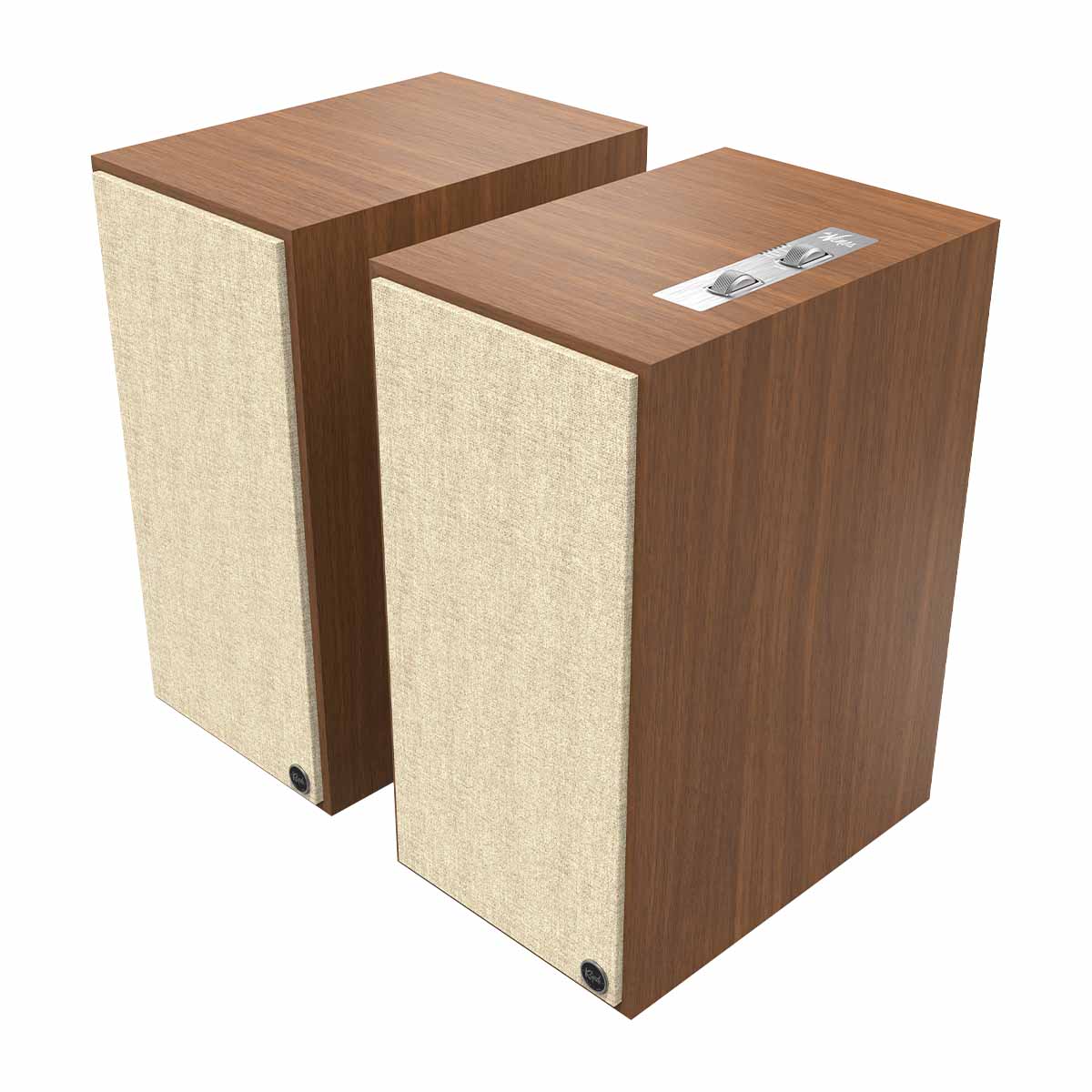 Klipsch OPEN BOX The Nines Powered Speakers - Pair - Walnut - A Grade - Image 2