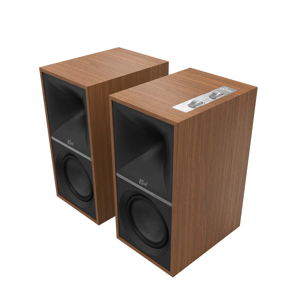 Klipsch OPEN BOX The Sevens Powered Speakers - Walnut - Pair - A Grade
