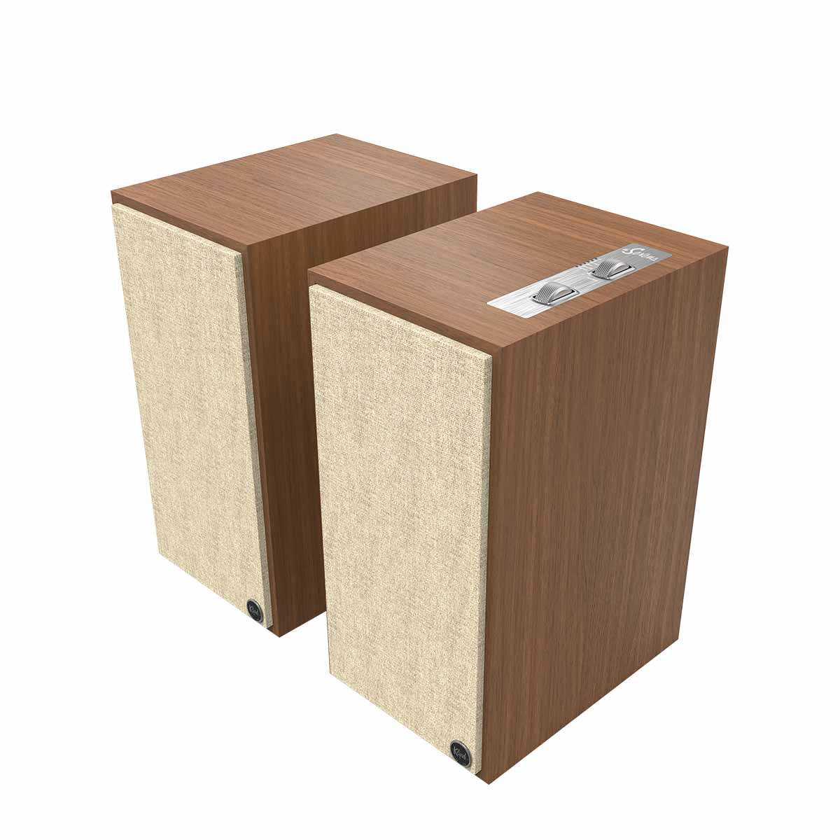 Klipsch OPEN BOX The Sevens Powered Speakers - Walnut - Pair - A Grade - Image 2