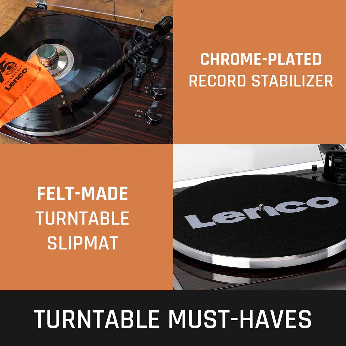 Lenco LBT-345 Bluetooth Turntable w/ Ortofon 2M Red - Image 27