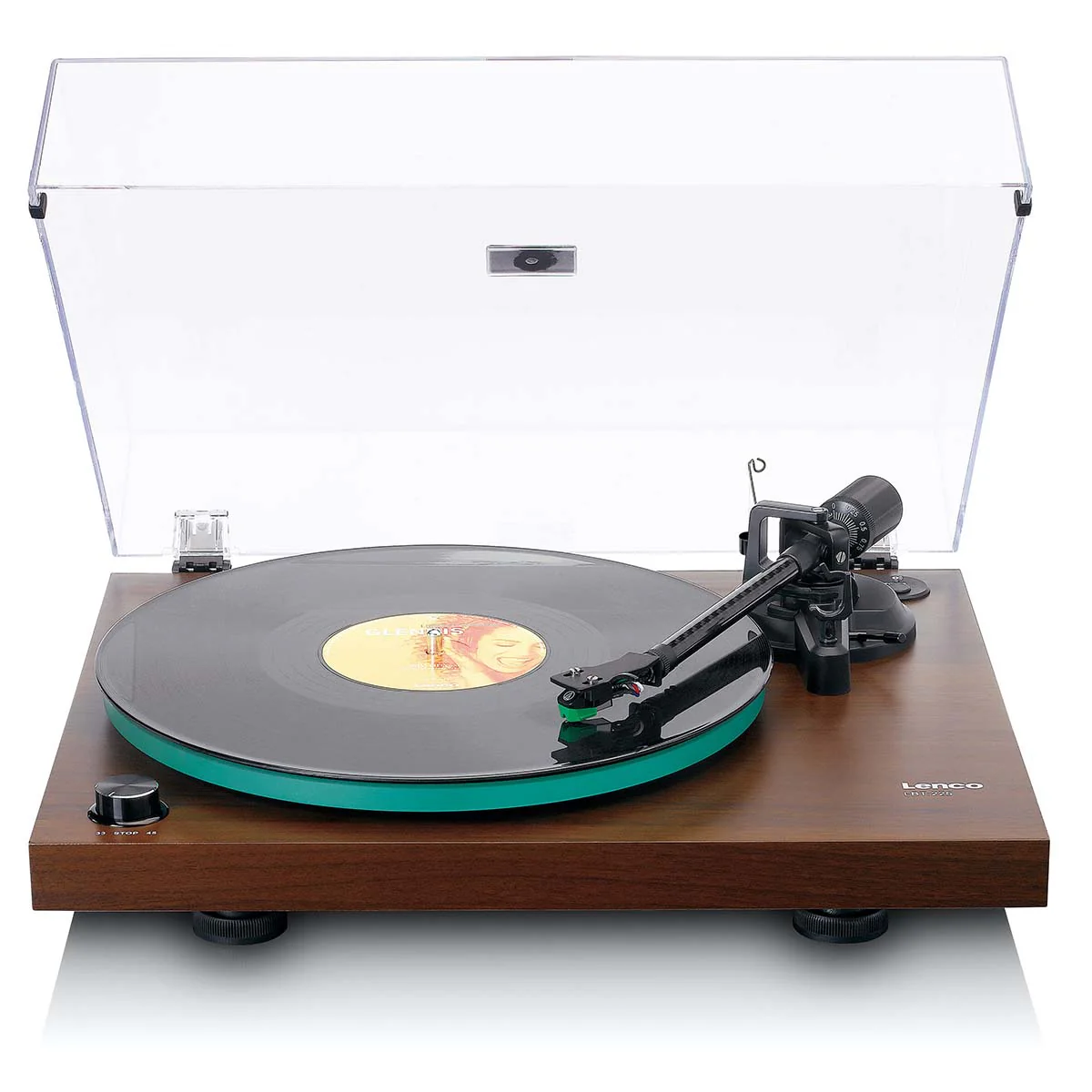 Lenco LBT-225 Bluetooth Turntable w/ Glass Platter and AT-VM95E Cartridge - Image 3