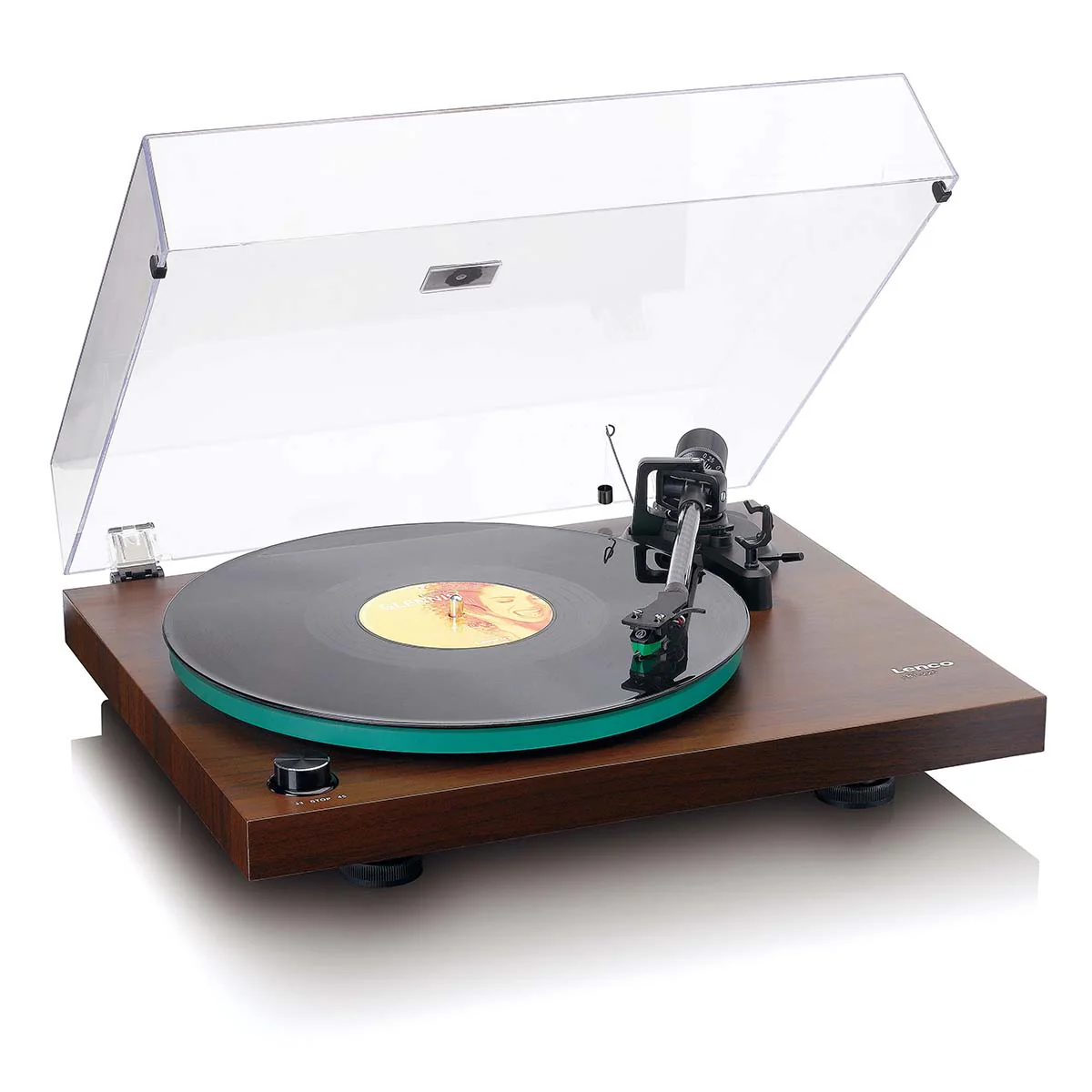Lenco LBT-225 Bluetooth Turntable w/ Glass Platter and AT-VM95E Cartridge - Image 4