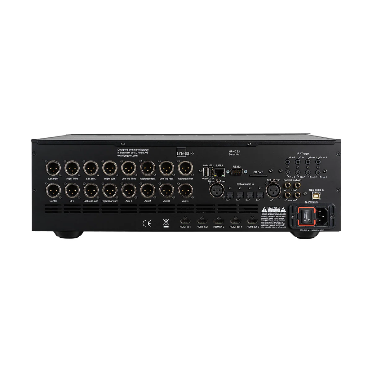 Lyngdorf MP-40 2.1 Multi-Channel Processor Including Rack Mount, 4 RU - Image 3