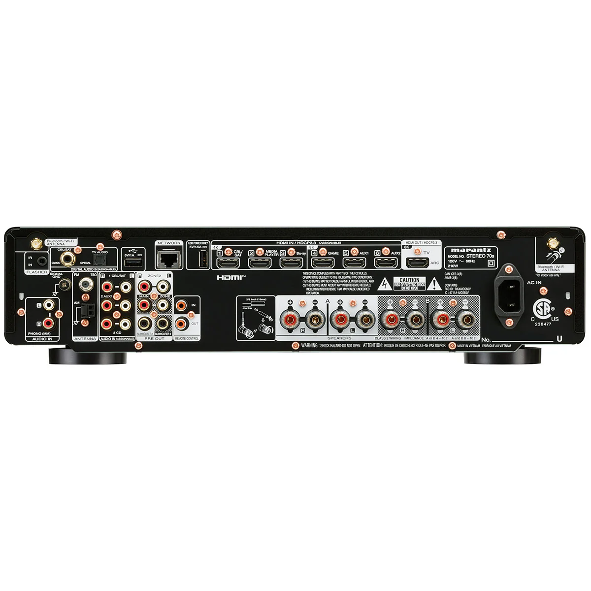 Marantz OPEN BOX Stereo 70S Slimline AV Receiver - Black - A Grade - Image 2