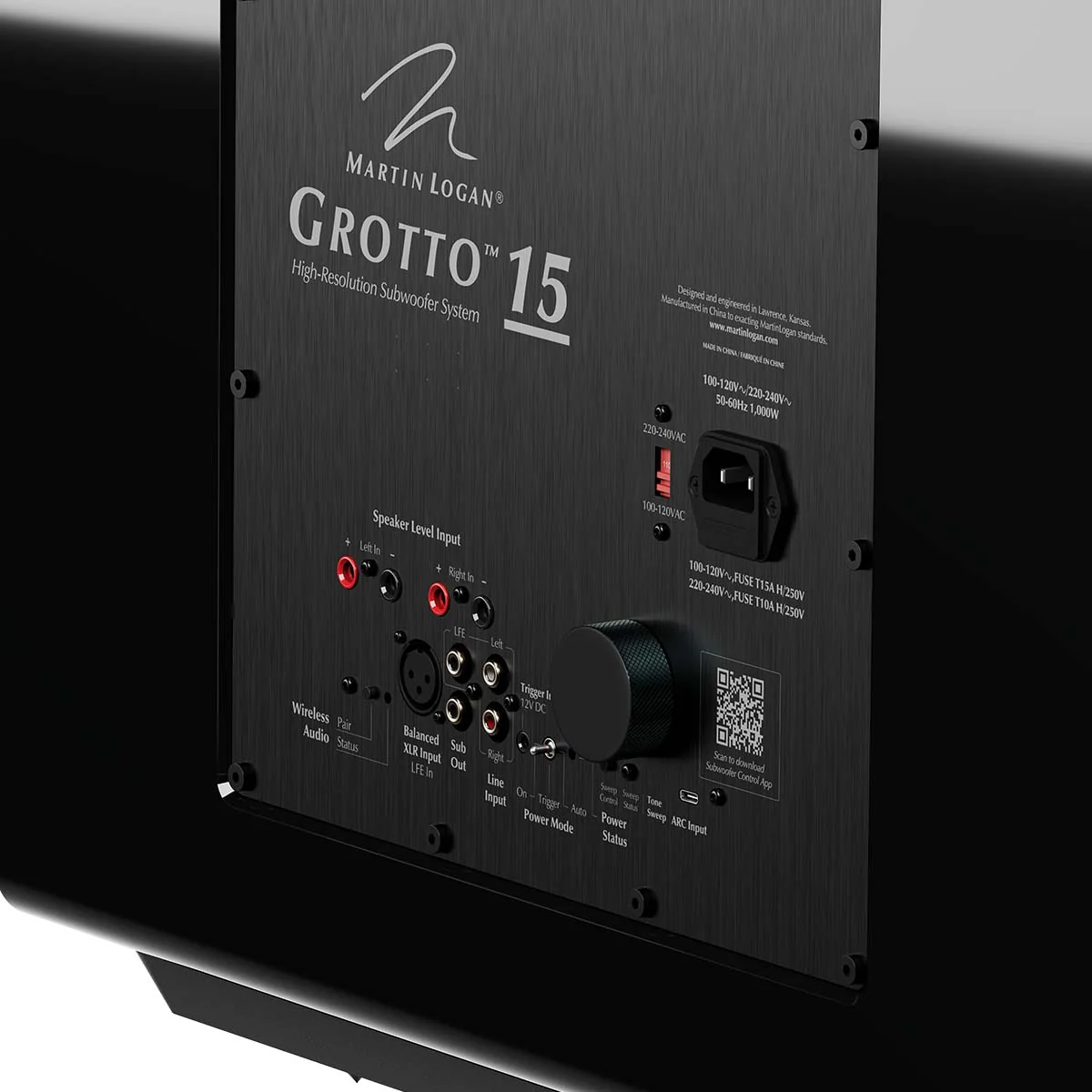 MartinLogan Grotto 15 Subwoofer - Gloss Black - Image 10
