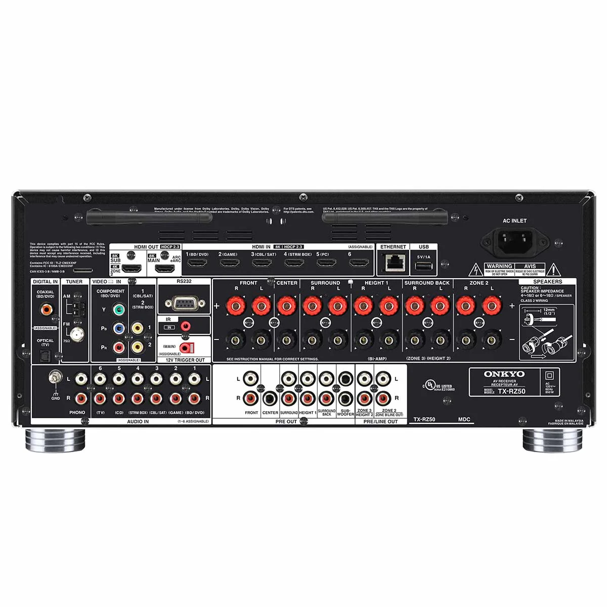 Onkyo TX-RZ50 9.2-Channel Home Theater Receiver - Image 3