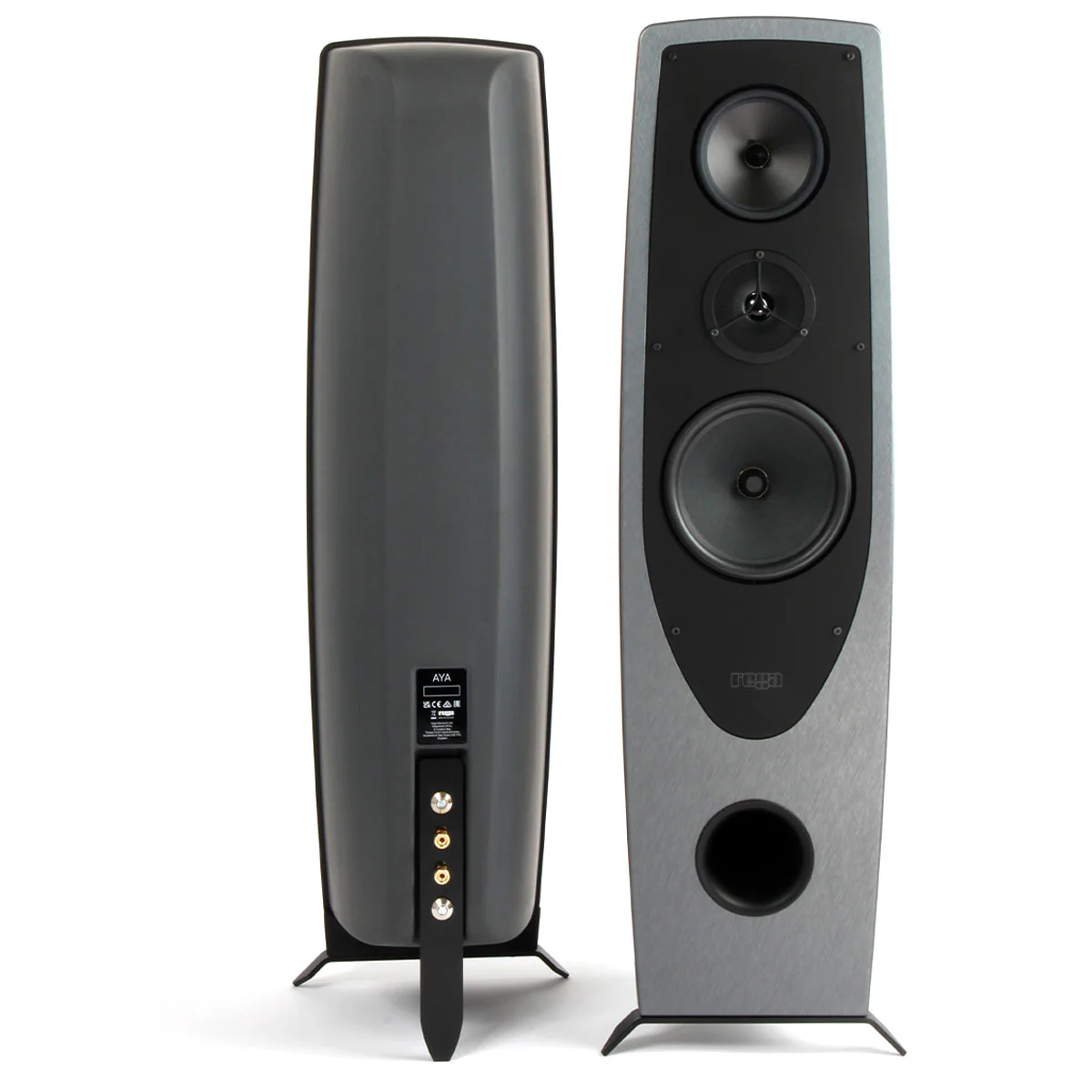 Rega Aya Floorstanding Loudspeakers - Steel and Dark Grey - Pair - Image 2