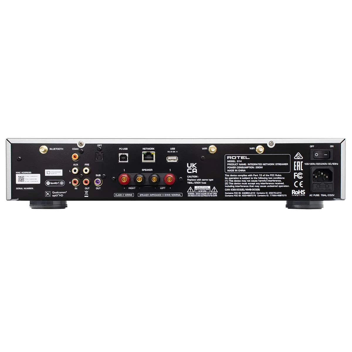 Rotel OPEN BOX S14 Integrated Network Streamer - Black - A Grade - Image 3