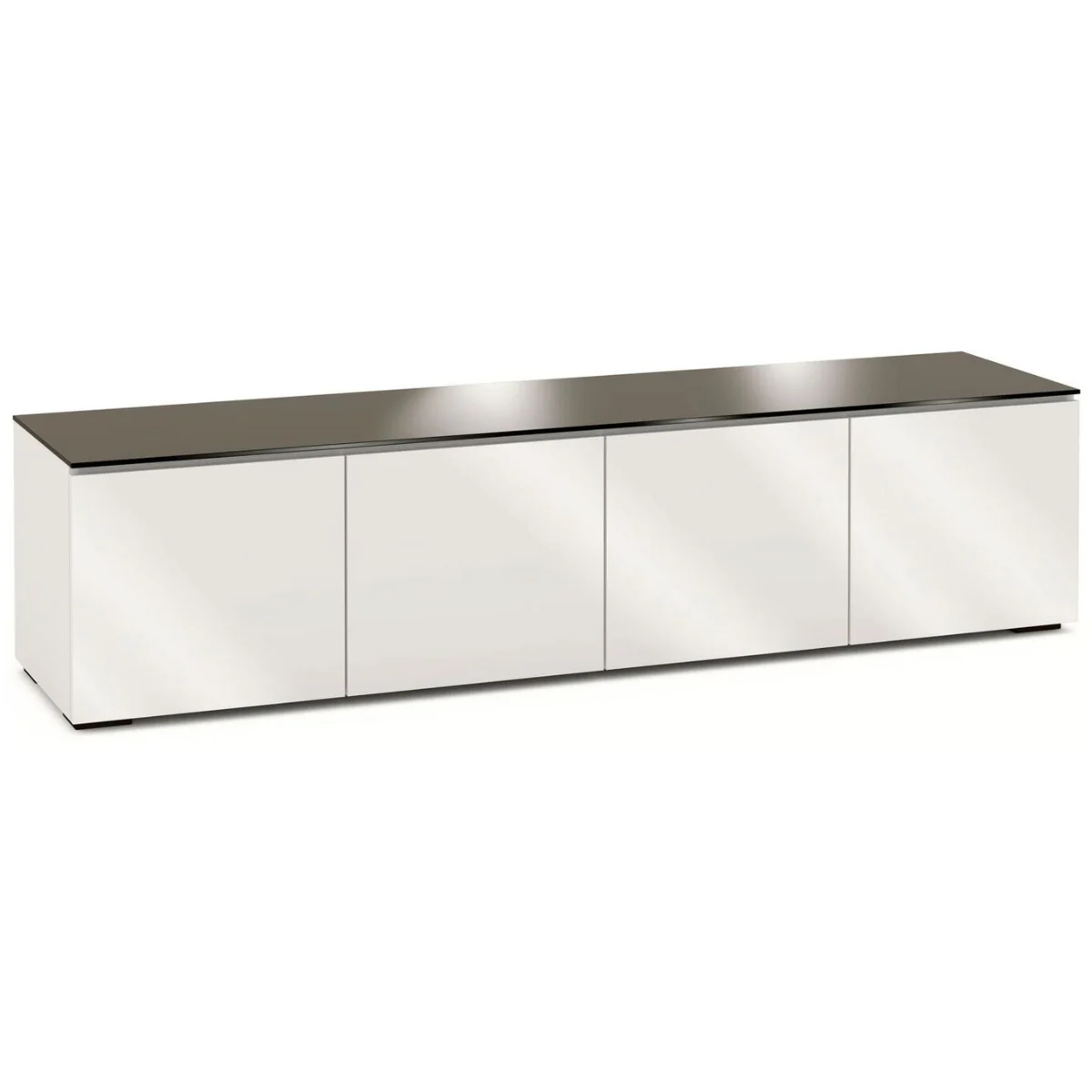 Salamander Designs Chameleon Miami 247 Quad-Width AV Cabinet - Gloss Warm White - Image 3