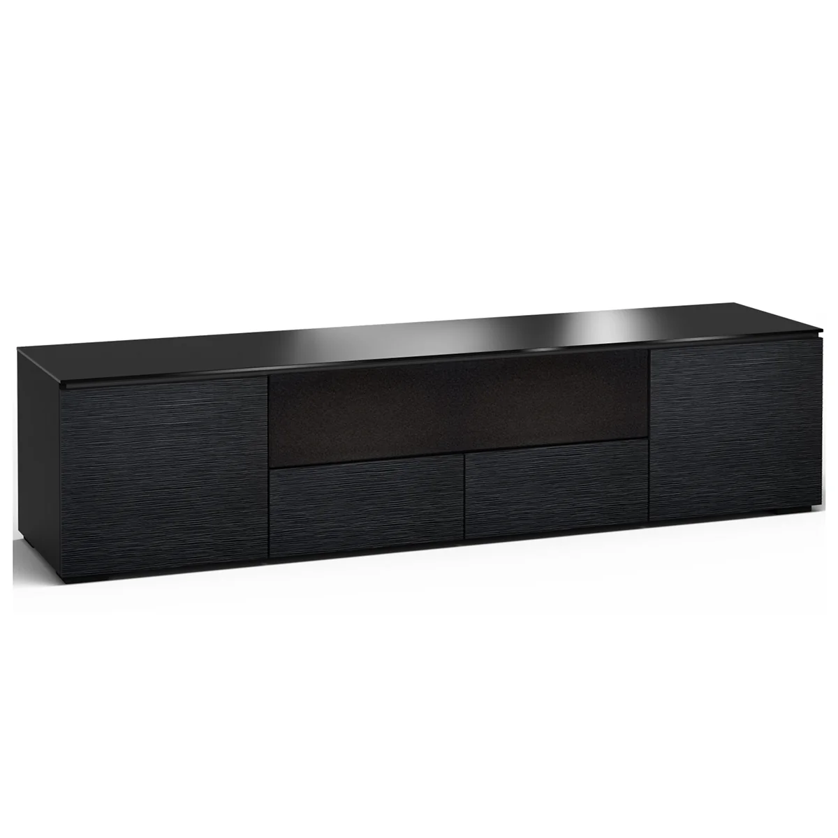 Salamander Designs Chicago 245 Quad-Width AV Cabinet w/ Center Speaker Opening - Black Oak