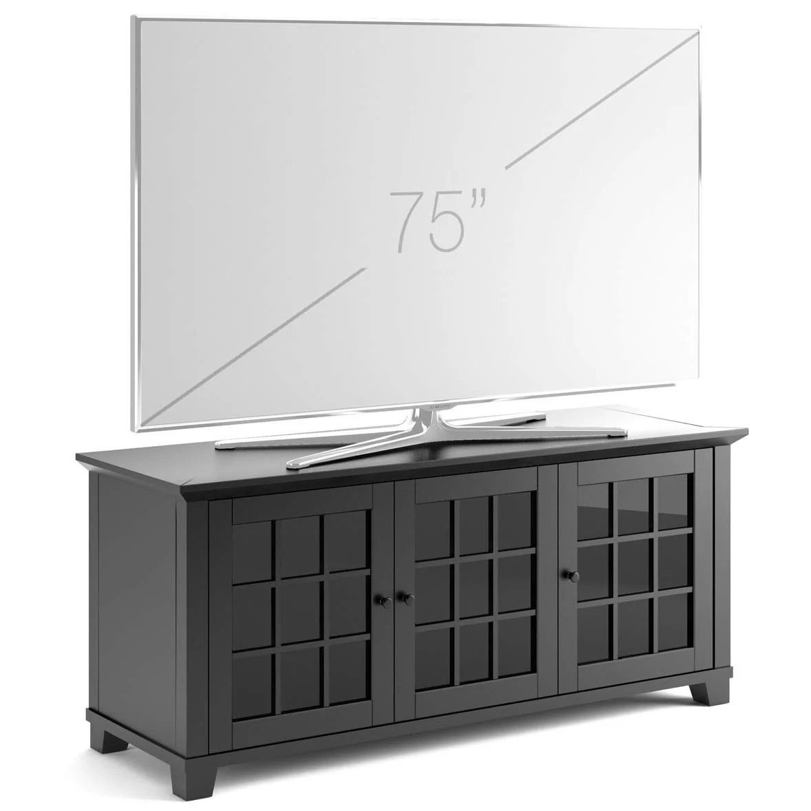 Salamander Designs SDAV1-6626 AV Cabinet - Matte Black - Image 2
