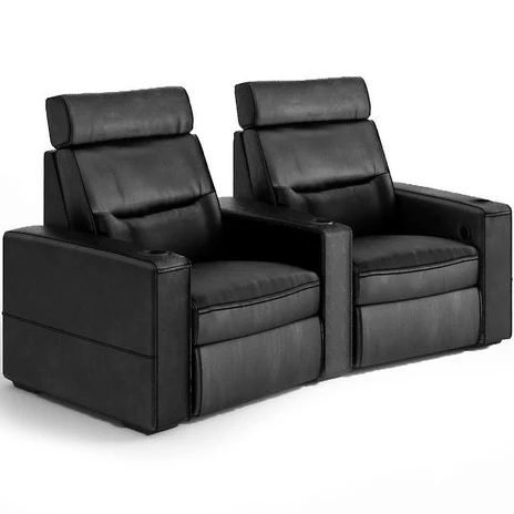 Salamander Designs TC3 Curved 2 Seat Combination Theater Chair - Black