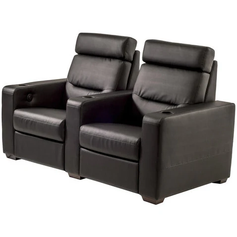 Salamander Designs TC3 Straight 2 Seat Combination Theater Chair - Black - Image 2