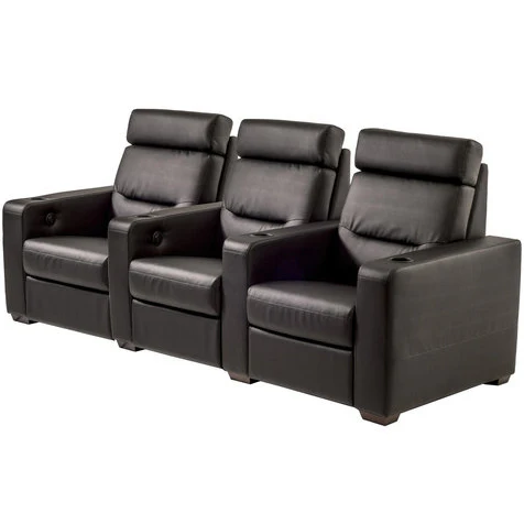 Salamander Designs TC3 Straight 3 Seat Combination Theater Chair - Black - Image 2