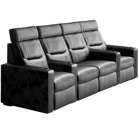 Salamander Designs TC3 Straight 4 Seat Combination Theater Chair - Black