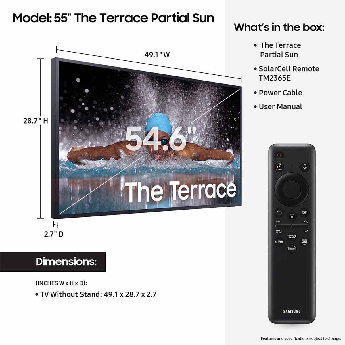 Samsung LST7D Terrace Partial Sun Neo QLED 4K TV - Image 6