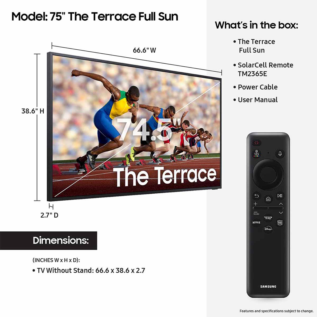 Samsung LST9D Terrace Full Sun Neo QLED 4K TV - Image 7