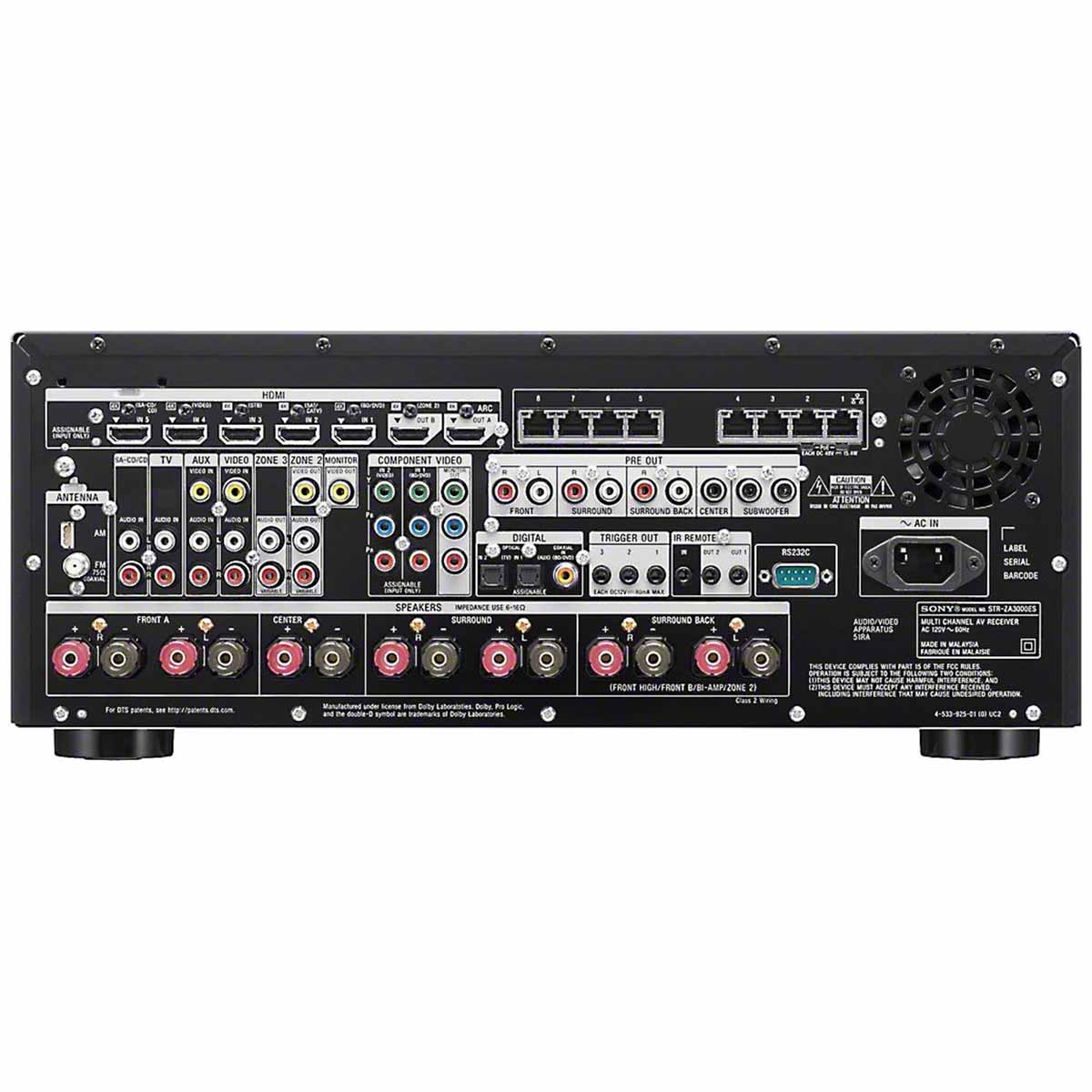 Sony OPEN BOX STR-ZA3000ES 7.2 Channel Home Theater AV Receiver - Good Condition - Image 4