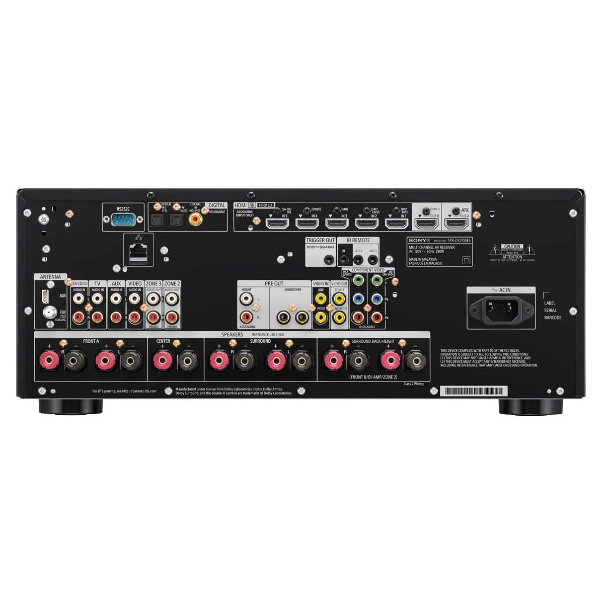 Sony STRZA2100ES STR-ZA2100ES 7.2 Channel 4K AV Receiver - Image 3