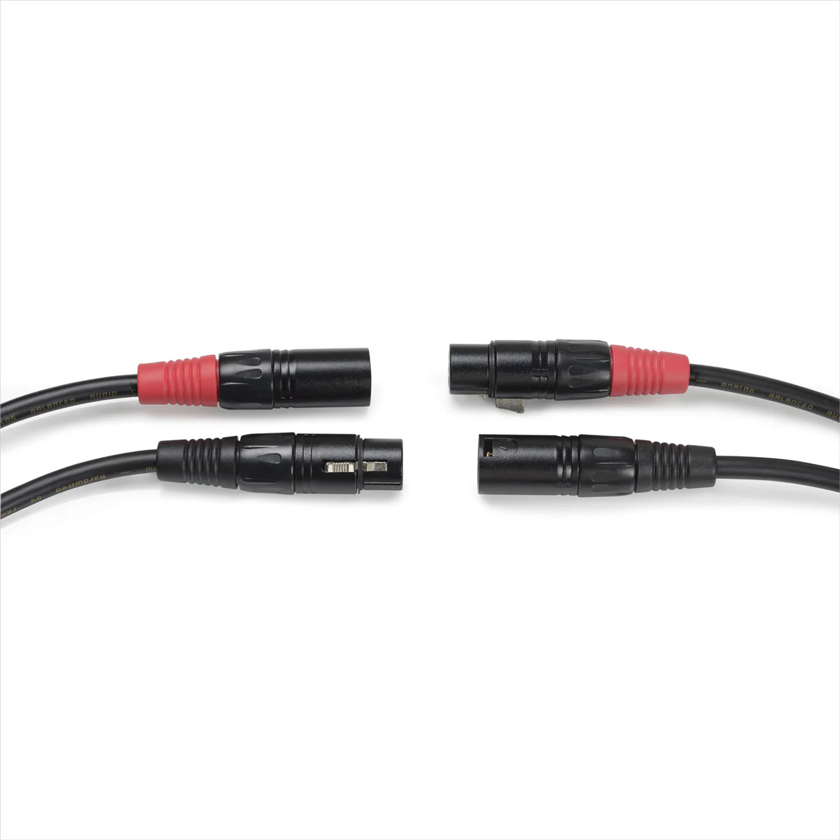 Transparent OPEN BOX HWBL18 Hardwired Balanced Interconnect - 18 Inches - Pair - A Grade