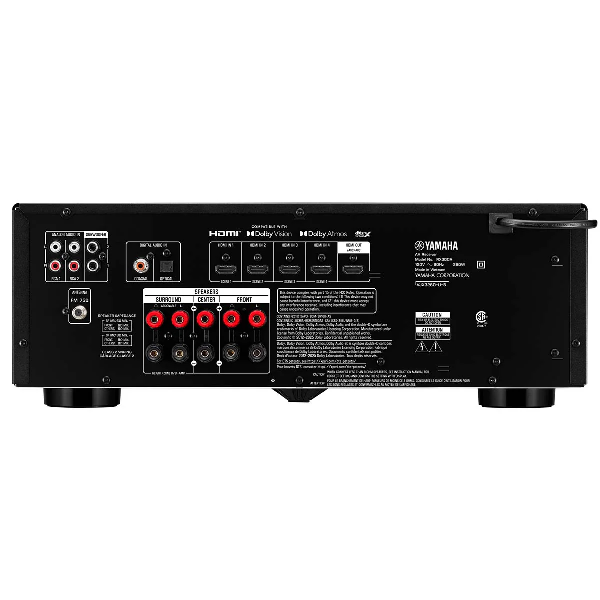 Yamaha RX300A 5.2-Channel AV Receiver - Image 4