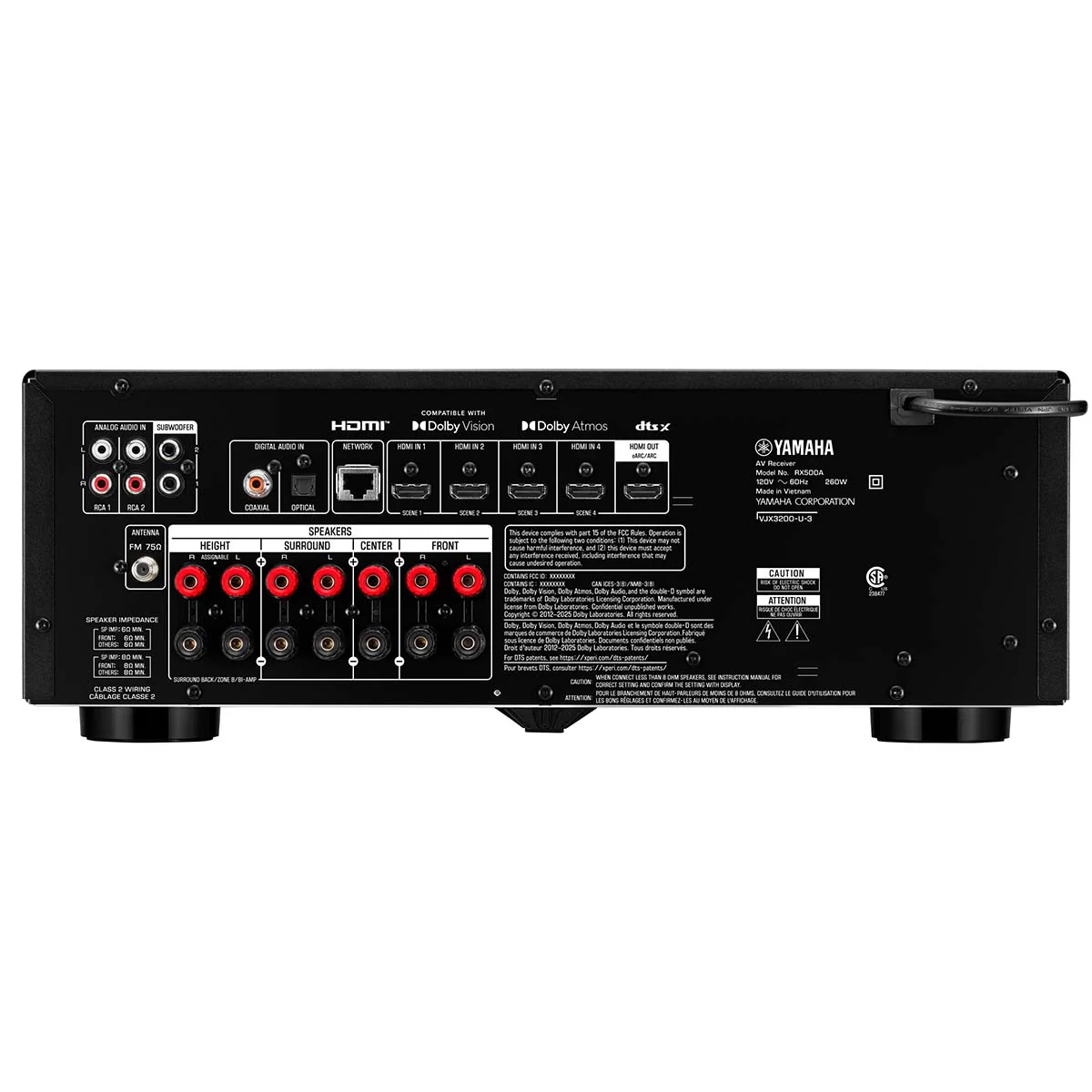 Yamaha RX500A 7.2-Channel AV Receiver - Image 4